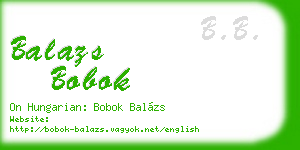 balazs bobok business card