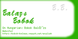 balazs bobok business card